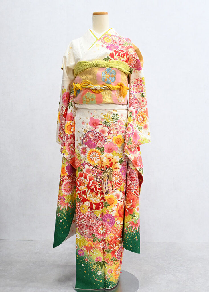 振袖 白地のしめ